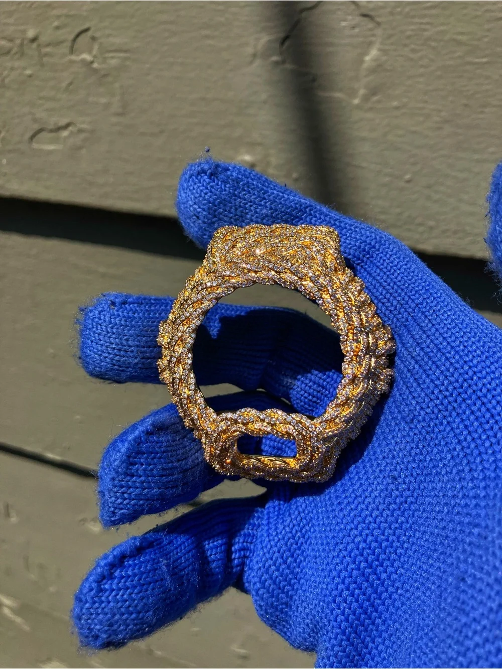 BUSSDOWN Moissanite Custom G Shock Gold Hawks Collab